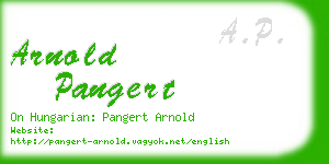arnold pangert business card